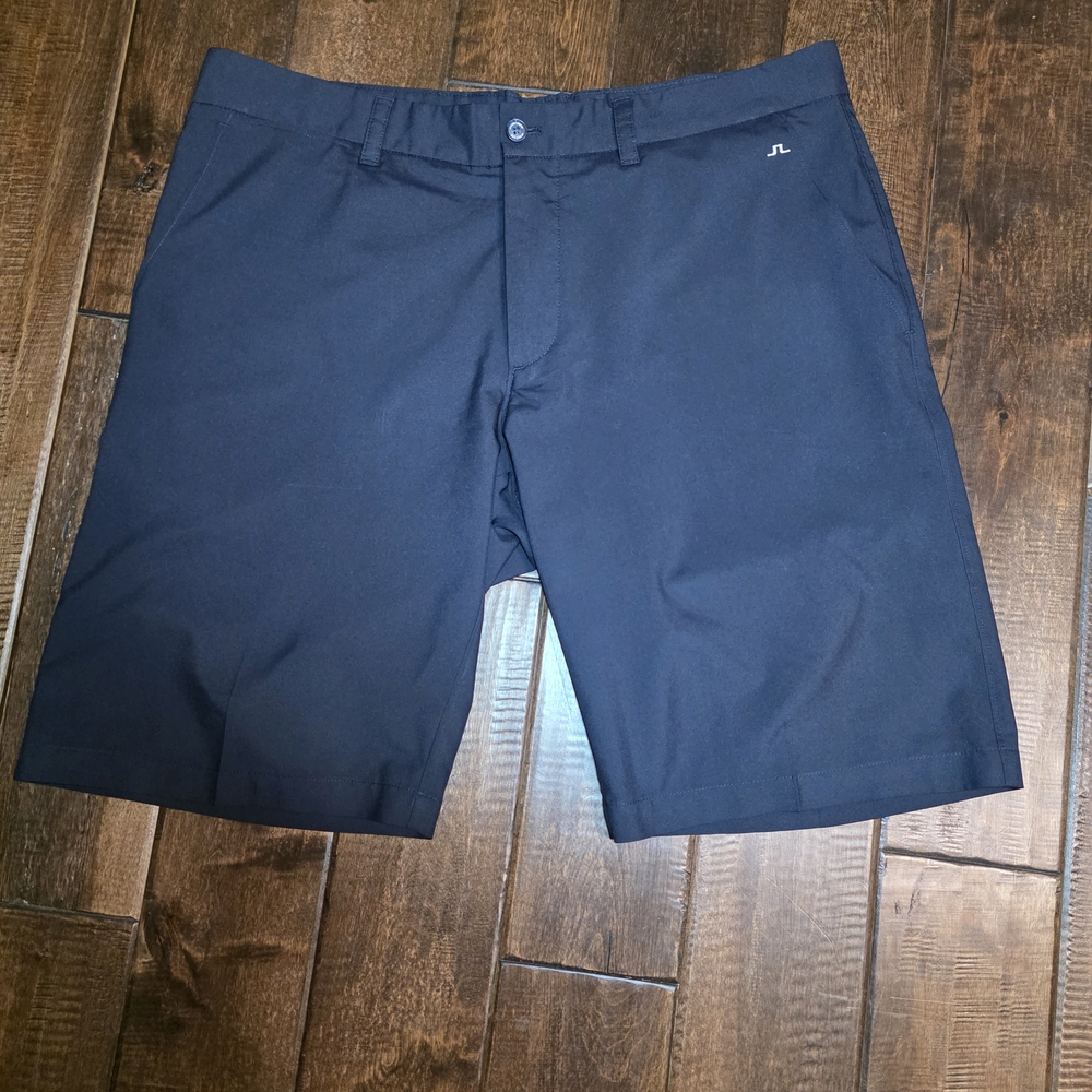 J.Lindeberg Dark Blue Flat Front Shorts